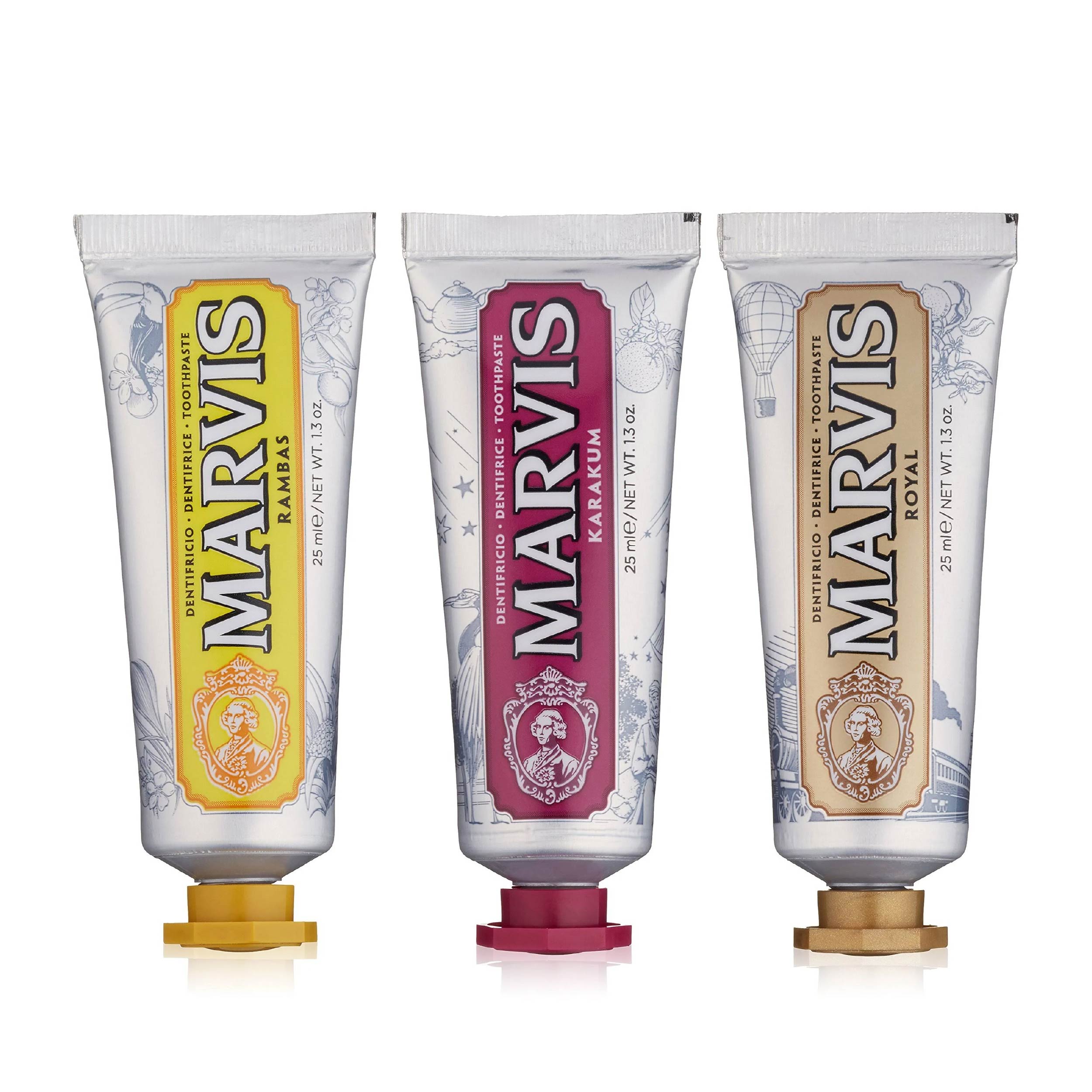 Marvis Travel Size 3 Toothpaste Wonders of the world