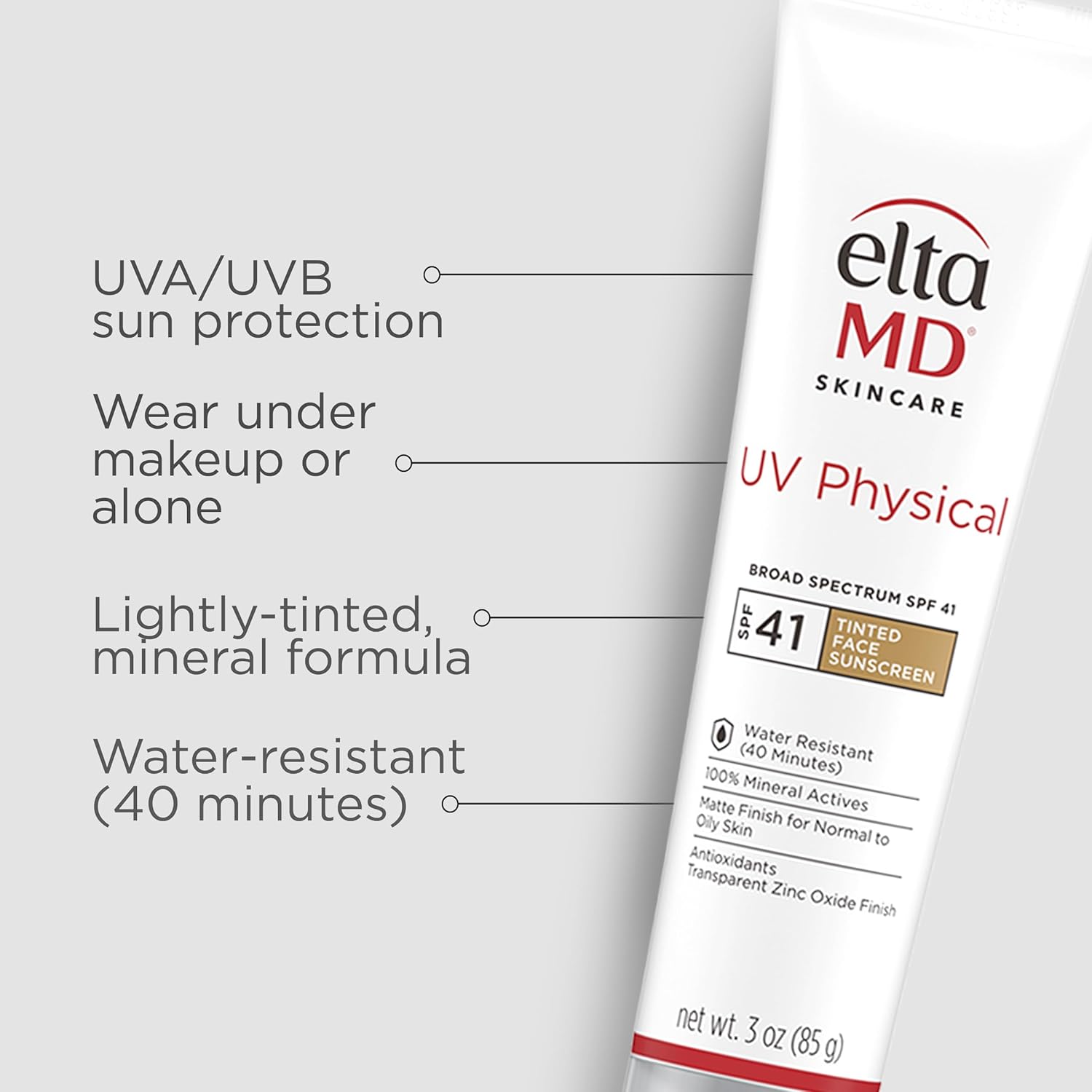 Eltamd UV physique SPF 41 à large teinté Lotion
